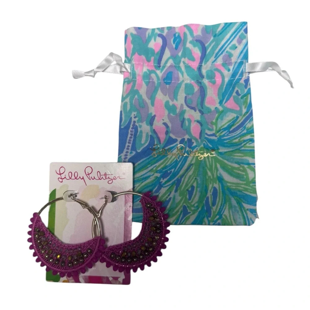 Lilly Pulitzer Bougainvillea Embellished Earrings